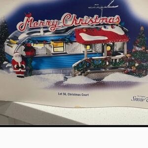 Department 56 Snow VillageTrailer Christmas Court Like New